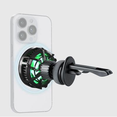 7. Smartphone holder with inductive charger SBS TESUPFANWIR15W 15W for air vent, with cooling - black