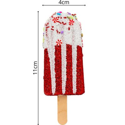 26. ICE CREAM HANGING DECORATION BALL 3 PCS RED