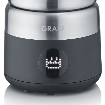 8. Graef MS802 Automatic Milk Frother/Warmer Black, Stainless Steel
