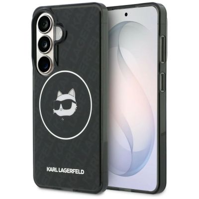 Karl Lagerfeld IML Repeated Choupette MagSafe Case for Samsung Galaxy S26 - Black