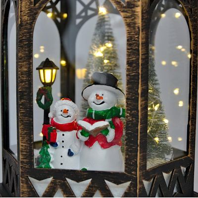 4. DECORATIVE LED LANTERN 32CM - SNOWMAN