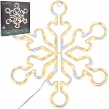 DECORATIVE HANGING SNOWFLAKE 32.5 CM 100LED TRIMER WARM WHITE