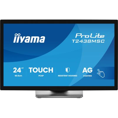 3. iiyama ProLite T2438MSC-B2 computer monitor 60.5 cm (23.8") 1920 x 1080 px Full HD LED Touchscreen Black