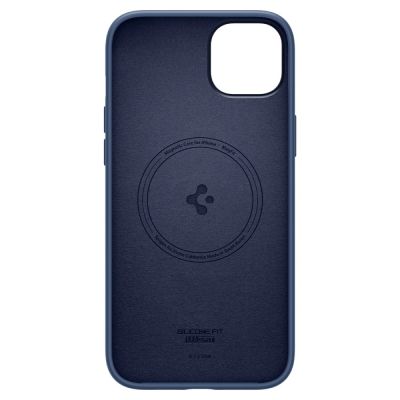 5. Spigen Silicone Fit Mag Case with MagSafe for iPhone 14 Plus - Blue