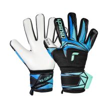 Reusch Attrakt RE:Grip NC Junior goalkeeper gloves black and blue 5672535 7272