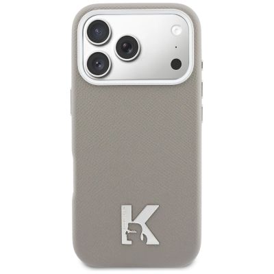 3. Karl Lagerfeld Karl Head Logo MagSafe Case for iPhone 17 Pro - Gray