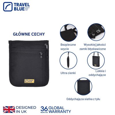 3. TRAVEL BLUE NECK WALLET