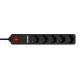2. GEMBIRD POWER STRIP, SURGE PROTECTION 5XSCHUKO + 2XUSB, 1.5M, BLACK