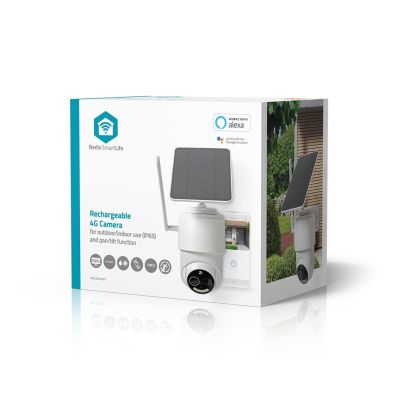 12. Nedis Smartlife 4G Outdoor Camera, IP65 Motion Sensor, Night Vision, White