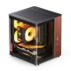 3. Jonsbo TK-0 PC Case, Mini-Tower, Mini-ITX, Tempered Glass, Wood - black