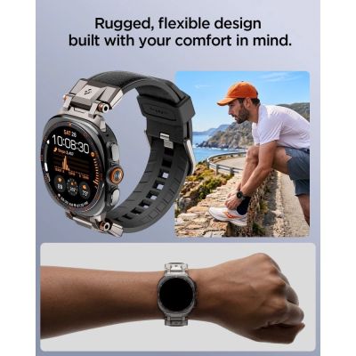4. Spigen DuraPro Armor Samsung Galaxy Watch Ultra 47mm Strap - Black