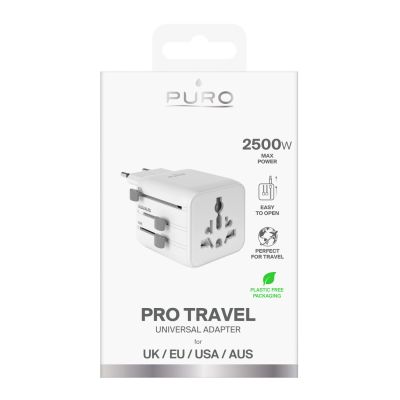 2. Puro Universal Travel Adapter - White