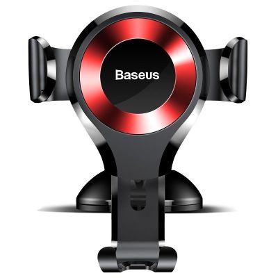 3. Baseus SUYL-XP09 smartphone car holder (black and red)