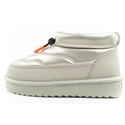 2. D.Franklin women's snow boots winter fashionable insulated ankle boots silver