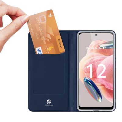 2. Dux Ducis Skin Pro Case for Xiaomi Redmi Note 12 Flip Card Wallet Stand Blue
