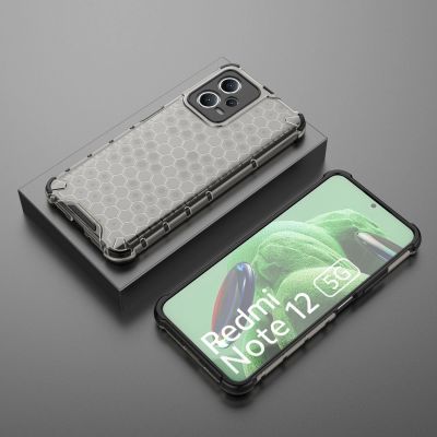 18. Honeycomb case for Xiaomi Redmi Note 12 5G / Poco X5 5G armored hybrid cover black