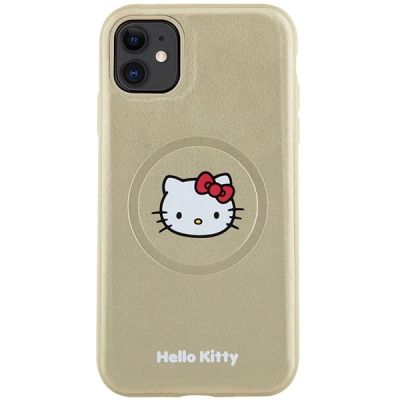 3. Hello Kitty Leather Kitty Head MagSafe case for iPhone 11 / Xr - gold