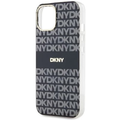 6. DKNY IML Mono & Stripe MagSafe Case for iPhone 15/14/13 - Black