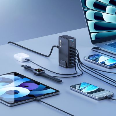 8. Wozinsky WSL-440 440W GaN QC3 Charging Station - Black