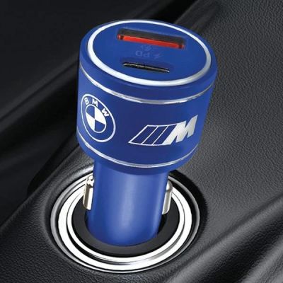 3. BMW M Edition PD-QC 3.0 20W Car Charger - Blue/Black