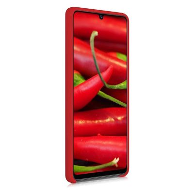 3. Silicone Case Soft Flexible Rubber Cover for Samsung Galaxy A42 5G red