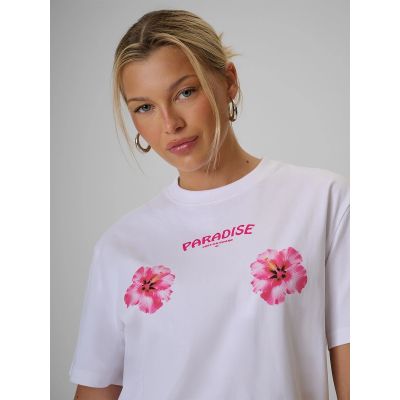 4. Women's loose T-shirt with print 4F 4FRSS26TTSHF3882-10S