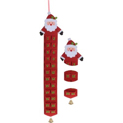 3. RED FELT ADVENT CALENDAR SANTA CLAUS