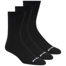 Skechers 3pk Unisex Non Terry Crew S601102-001 Black 43-46