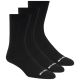 Skechers 3pk Unisex Non Terry Crew S601102-001 Black 43-46