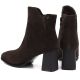 5. Women's brown leather high-heeled ankle boots Big Star UU274379