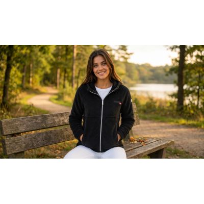 8. Geographical Norway ULOTTA BLACK LADY 047-1 Women's Fleece Jacket (WZ8181F/GN-BLACK)