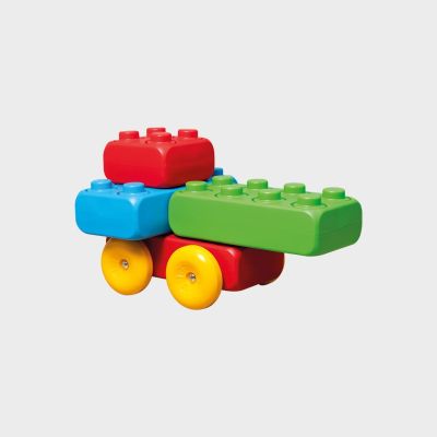 16. Marioinex building blocks "bricks" + 2 wheels, 30 pieces