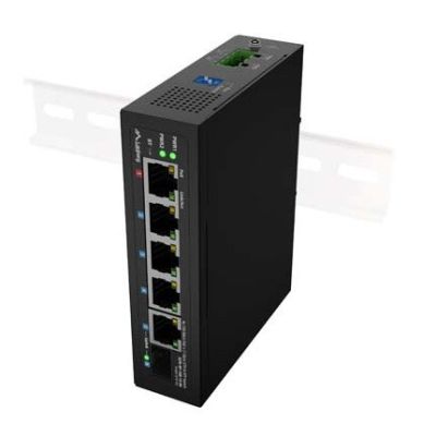 2. SWITCH LANBERG ILFE-4P-1GE-1S-90 LIGHT INDUSTRIAL POE 1XBT 3XAT SFP+ETH DIN FAST ETHERNET