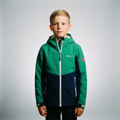 3. Trollkids Kids Kristiansand Jacket pepper Jr 320-327 softshell jacket