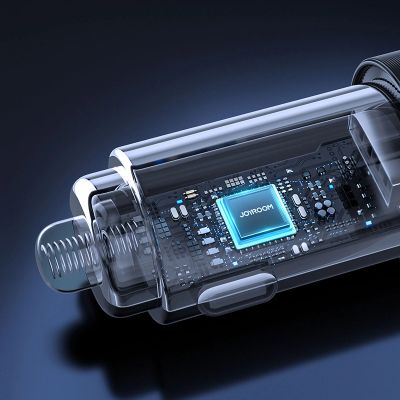 7. Joyroom car charger 2 x USB with backlight 24W black (JR-CL10)