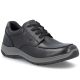 7. Men's comfortable leather shoes, width H, black, Rieker 03607-24