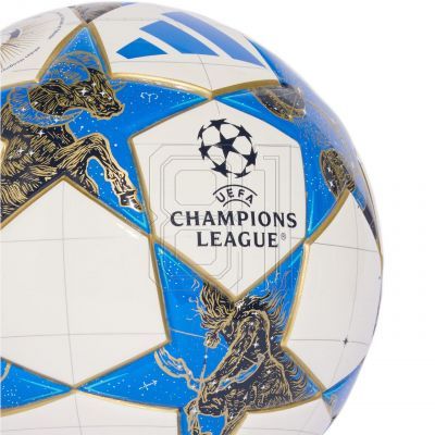 6. adidas UCL Mini 25/26 League Stage Football White, Blue, and Gold JP1544