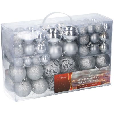 SET OF 100 SILVER BALLS