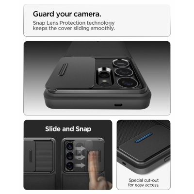 6. Spigen Optik Armor Case for Samsung Galaxy S26 Ultra - Black