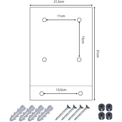 16. MAILBOX 21.5X9X31CM 1067537 SASKA GARDEN