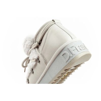 16. D.Franklin women's winter snow boots, fashionable fur lining, gray