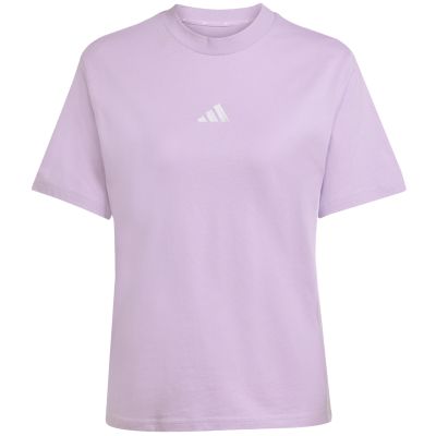 8. adidas Essentials 3-Stripes Cotton Women's T-Shirt Light Purple JX7619