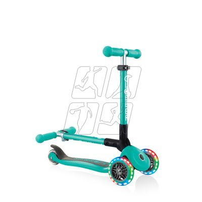 15. 3-wheel scooter Globber Foldable Lights Emerald Green Jr 437-107