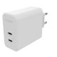 2. Mophie GaN Charger Dual - wall charger with dual USB-C input 67W (white)