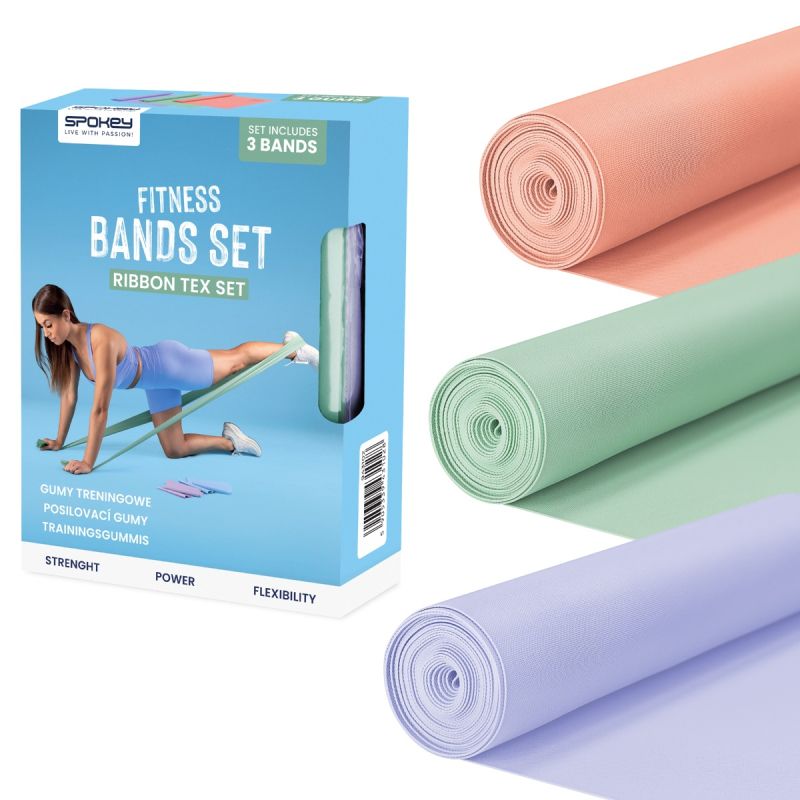 17. Set of 3 Spokey RIBBON TEX SET fitness bands