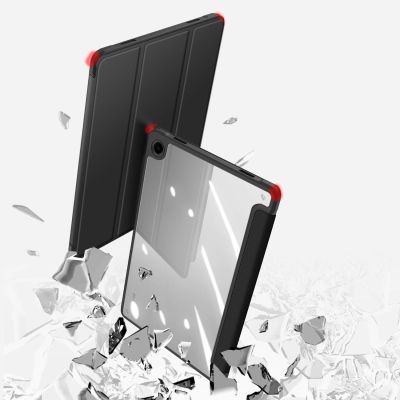 10. Dux Ducis Toby Armored Flip Case for Samsung Galaxy Tab A11 Plus/A9 Plus - Black
