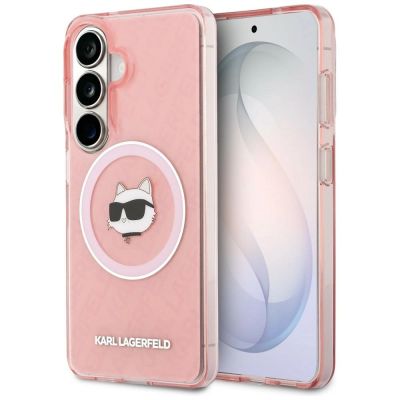 Karl Lagerfeld IML Repeated Choupette MagSafe Case for Samsung Galaxy S26 Plus - Pink