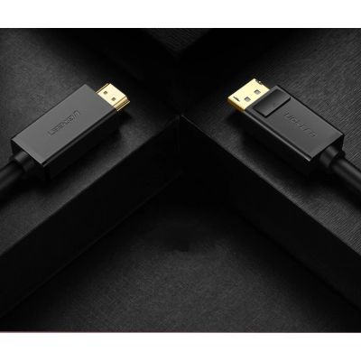 24. Ugreen unidirectional DisplayPort to HDMI Cable 4K 30Hz 32 AWG 1.5m Black (DP101 10239)