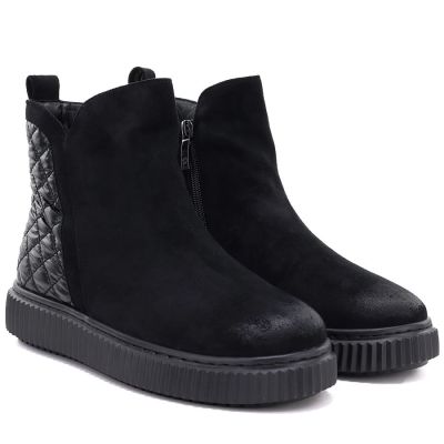 8. Women's insulated black ankle boots Potocki Z25-JE19365
