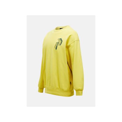 2. Men's PEAK PERFORMANCE M Terry Graphic Crew sweatshirt, yellow